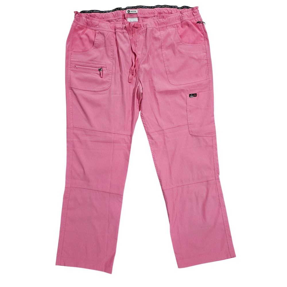 Koi Lite Women XL Peony Pink Peace Petite Performance Stretch Scrub Pants